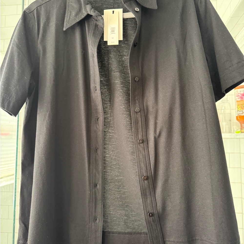 Banana Republic Black Button Down Shirt nwt